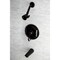 Kingston Brass Tub and Shower Faucet, 3, Wall Mount, Oil Rubbed Bronze KB46350DFL - alternate 2